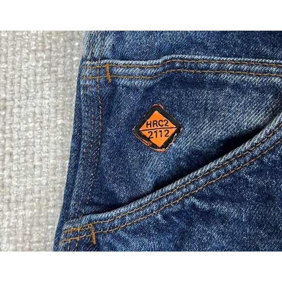 Wrangler Riggs FR Jeans Men’s 46x34 Cat 2 2112 Flame Resistant Blue High Vis - Picture 7 of 11